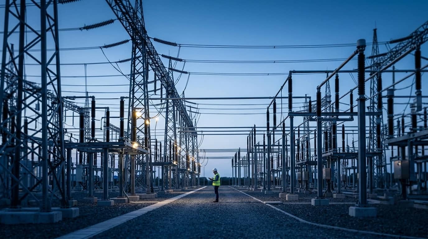 High-voltage electrical substation, the power infrastructure SRP recruits engineers to build