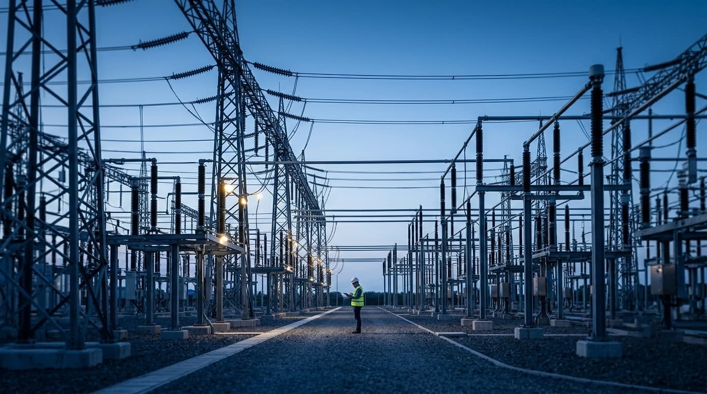 High-voltage electrical substation, the power infrastructure SRP recruits engineers to build
